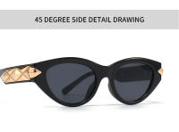 Toyear-gafas de sol clásicas de ojo de gato para mujer, anteojos de sol de diseñador de marca de lujo, montura de remache de Metal para mujer, Vintage, Sexy, a la moda - details 6