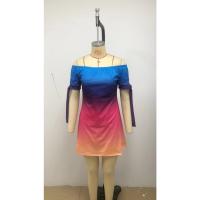 Vestido Estampado Sexy A La Moda Para Mujer, Vestido Acampanado De Manga Corta Con Hombros Descubiertos, Minivestidos Con Hombros Descubiertos Para Mujer - details 40