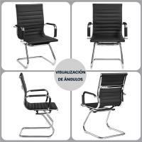 Juego de 2 Silla de Oficina Silla Blanca Silla de Recepción Silla para Conferencia Sala de Estar Silla de Trabajo 2 Unidades - details 12