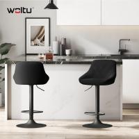 Taburete de Bar de Terciopelo Altura Ajustable, Giratorio, Poltrona de Cocina, Diseño Gris Oscuro - details 53