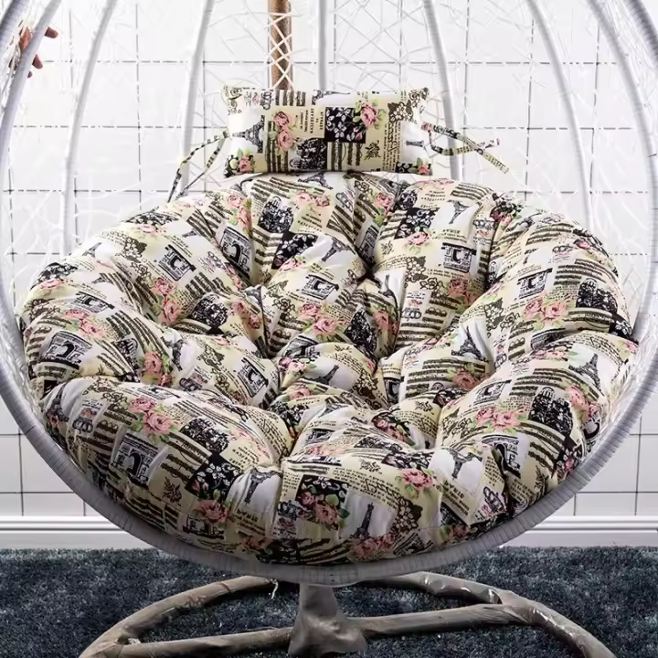 Cojín de Silla Colgante de Balcón con Columpio Suave y Cómodo para Decoración del Hogar Diseño Redondo y Espeso - 1