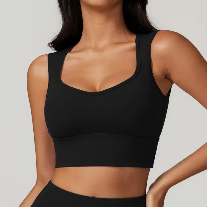 Sujetador deportivo sin espalda para mujer, sujetador de Yoga de alto impacto con espalda abierta, Top corto deportivo sin costuras para Fitness, Top para correr en gimnasio con espalda de carreras - 1