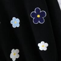 Jersey coreano con bordado Floral, suéter de alta calidad para mujer, Tops elegantes de punto con cuello redondo - details 7