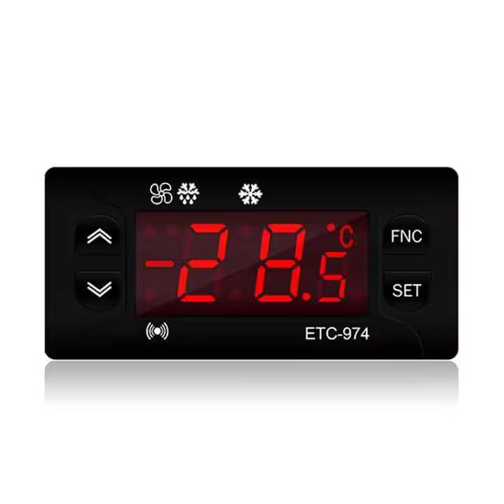 Minicontrolador de temperatura para refrigerador, regulador de termostato, termorregulador, termopar NTC, Sensor Dual, ETC-974 - 1