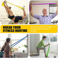 Juego de bandas de resistencia para ejercicio con 4 niveles de resistencia, banda elástica TPE para entrenamiento físico, rehabilitación, entrenamiento de fuerza, Yoga y Pilates - details 5