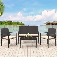 Juego de Muebles de Jardín al Aire Libre Conjunto de Mesa y Sillas de 4 Piezas - details 0