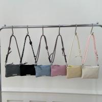 Bolso de malla de nailon de estilo coreano a la moda, bolso de doble capa, bolso para teléfono móvil, cartera de Color sólido, bolso cruzado de nailon para mujer - details 7
