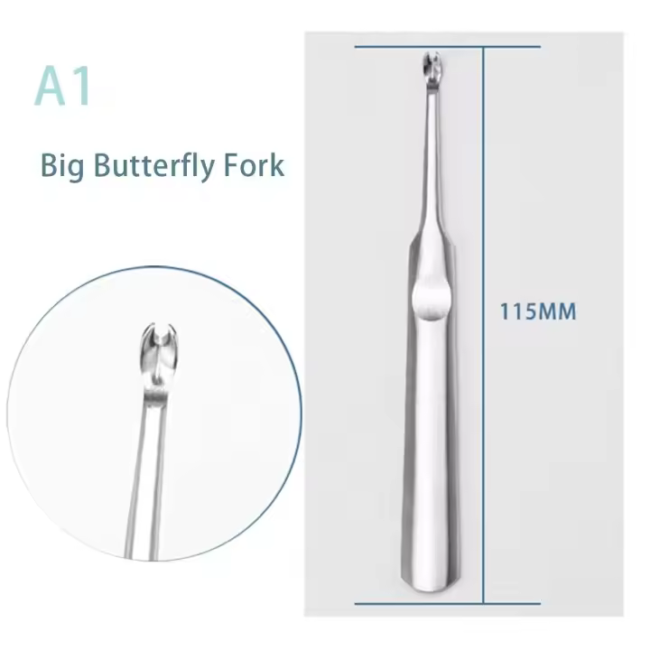 Pimienta de Acero Inoxidable Profesional Herramienta de Manicura para Eliminación de Piel Muerta y Push de Keratina Herramienta de Belleza para Pedicuras y Trimming de Uñas Artísticas - 1
