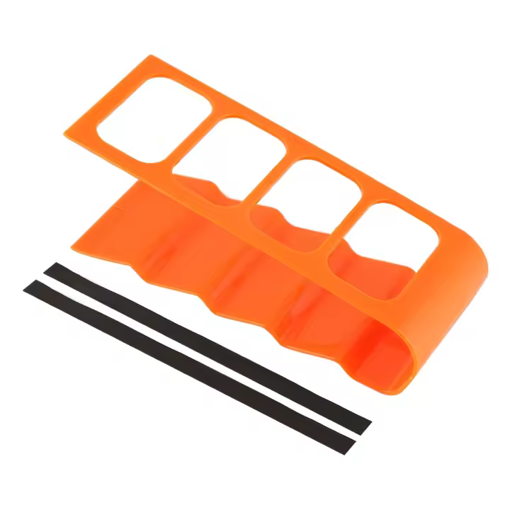 Soporte de plástico para Control remoto de escritorio, para teléfono estante de almacenamiento, VCR, DVD, TV, color Naranja - 1