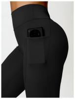 Mallas de Yoga con espalda en V para mujer, Leggings de cintura alta, levantamiento de cadera, melocotón miel, deportes - details 16