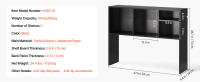 SucceBuy Estantería de escritorio, organizador de almacenamiento, estante de exhibición de madera con almohadillas antideslizantes para oficina, hogar y dormitorio - details 2