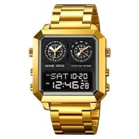 Reloj de Moda Luminoso Digital para Hombres Correa de Acero Inoxidable Resistente al Agua - details 7