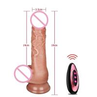 Consoladores realistas con vibración para mujeres, masturbación, Juguetes sexuales sexis para adultos, Miembro grande, penetración, consolador de empuje Anal, vibrador - details 6