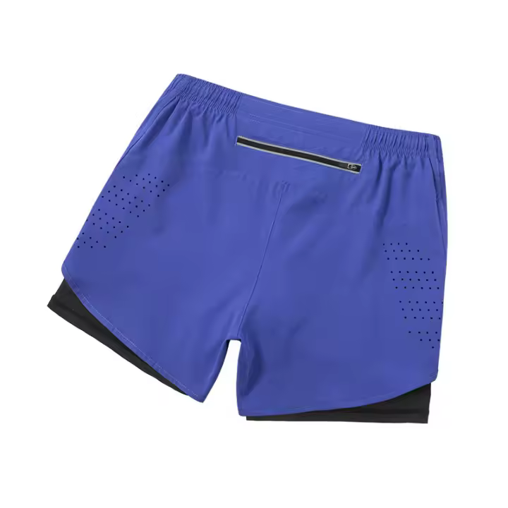 Shorts Deportivos para Hombre 2 en 1 de Secado Rápido para Entrenamiento de Gimnasio, Fitness, Running, Pantalones Cortos de Verano con Bolsillos Exteriores - 1