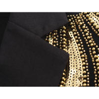 OUWU- Chaqueta Negra Con Cuentas Y Lentejuelas Exquisita De Lujo A La Moda Para Primavera, Chaqueta De Trabajo Para Oficina Para Mujer, Abrigo Con Un Botón - details 5