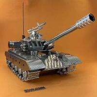 Tanque de batalla principal chino T99 de acero inoxidable, modelo de aleación 1:32, adornos, juguetes terminados - details 10