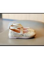 Bailarinas con purpurina Mary Janes para niñas, zapatos de fiesta elegantes para niños, zapatos de rendimiento de princesa, Color sólido, banda elástica - details 9