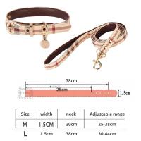 Conjunto de Collar y correa para mascotas, Collar ajustable de cuero, suministros para perros medianos y grandes, regalo para perros - details 0
