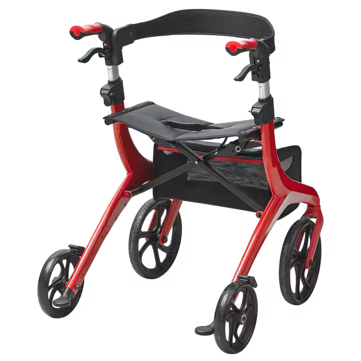 VEVOR andador enrollable plegable para personas mayores y adultos, andador ligero de aluminio con asiento y mango ajustable - 1