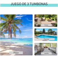 Conjunto de Tumbonas Exteriores de Jardín Dos Piezas con Mesa Auxiliar de Vidrio Templado - details 15
