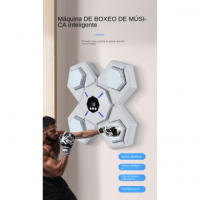 Máquina de Boxeo Musical Máquina de Boxeo Electrónica Portátil con Soporte de Pared y Bluetooth para Boxeo con Guantes - details 1
