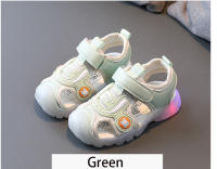 Sandalias planas con luces LED para niños y niñas, zapatos informales luminosos de araña, zapatos deportivos transpirables de verano para bebés - details 3