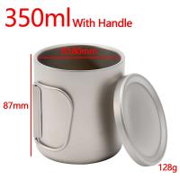Taza de té y café cubiertas con agua de titanio de doble pared para exteriores, villa para acampar al aire libre - details 18