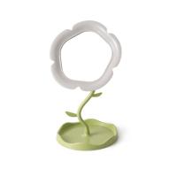 Bonito espejo de tocador con forma de girasol, espejo de maquillaje de escritorio desmontable clásico, espejo de mesa de flores con rotación de 360 ​​grados para dormitorio - details 6