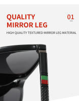 Gafas de sol polarizadas para hombres y mujeres Verano Vacaciones futuristas Pesca Conducción clásicos vintage gafas protección UV - details 15
