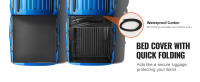 SucceBuy Cubierta plegable de cuatro pliegues para caja de camioneta, se adapta a Dodge Ram 1500 2002-2024 (incluidos modelos clásicos y nuevos), Dodge Ram 2500 3500 2003-2024, cama Fleetside de 6.4', interior de 6.4' x 5.5', negro - details 3