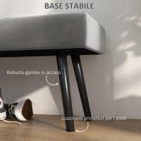 Taburete de Cama Multifuncional Moderno Banco de Acero con Cojín 120kg de Carga - details 13