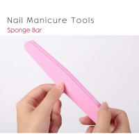 Lima de Uñas Profesional Arte Clavo con Esponja de Doble Cara Herramientas de Cuidado de Uñas Para Manicura y Pedicura Color Rosa - details 1