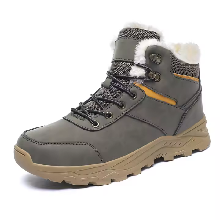 Botas de nieve cálidas para hombre Zapatos de senderismo al aire libre - 1