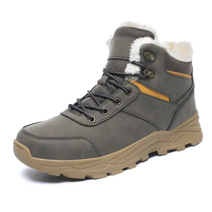 Botas de nieve cálidas para hombre Zapatos de senderismo al aire libre - 1