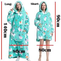 Manta de gran tamaño con capucha para adultos, conjunto de ropa de invierno de lana para la familia, dinosaurio, tiburón, Tigre, gris y rosa - details 6