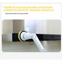 Cepillo de Limpieza Motorizado Inalámbrico Mango Largo Telescópico Cepillo para Suelos de Baño - details 9