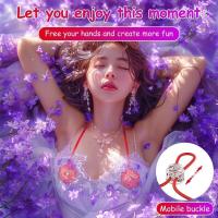 Embalaje privado SEXY Pinzas para pezones Vibrador 9 Aplicación de vibración Estimulador de senos controlado por aplicación Juegos BDSM Juguetes sexuales femeninos para mujeres Parejas - details 8