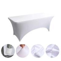 Manteles de Lycra de 6 pies, cubiertas de mesa de cumpleaños de hotel de boda de alta elasticidad para plegables de 4 pies, 5 pies, 6 pies y 8 pies - details 0