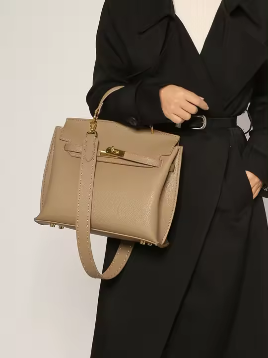 Nuevo bolso de hombro versátil de moda retro, bolso cruzado con textura, bolso Kelly, modelo superventas de moda - 1