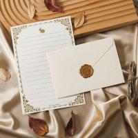 Juego de sobres Vintage, tarjeta de invitación, sobre de piel de oveja, sobre de agradecimiento, sello bronceado, tarjeta de felicitación Retro romántica, 10 Uds. - details 13