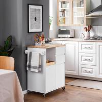 FKW47-W Carrito de Servir Carrito Auxiliar Cocina estantería de Cocina Carrito de Cocina móvil 100 x 92 x 45 cm Blanco ES - details 39