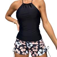 Ropa de playa Tankini traje de baño mujer 2025 conjunto de Bikini traje de baño de mujer de dos piezas sin mangas traje de baño sin espalda Monokini pantalones cortos de playa - details 0
