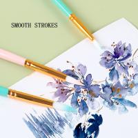 Juego de pinceles para pintar de pelo suave, pinceles de dibujo de acuarela, pintura acrílica al óleo, pincel de nailon profesional, 4/5/6 Uds. - details 14