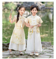 Conjunto Hanfu nacional para niños, Tang de verano para niños, nuevo estilo chino, Cheongsam para niñas y vestido de actuación para hermanos - details 8