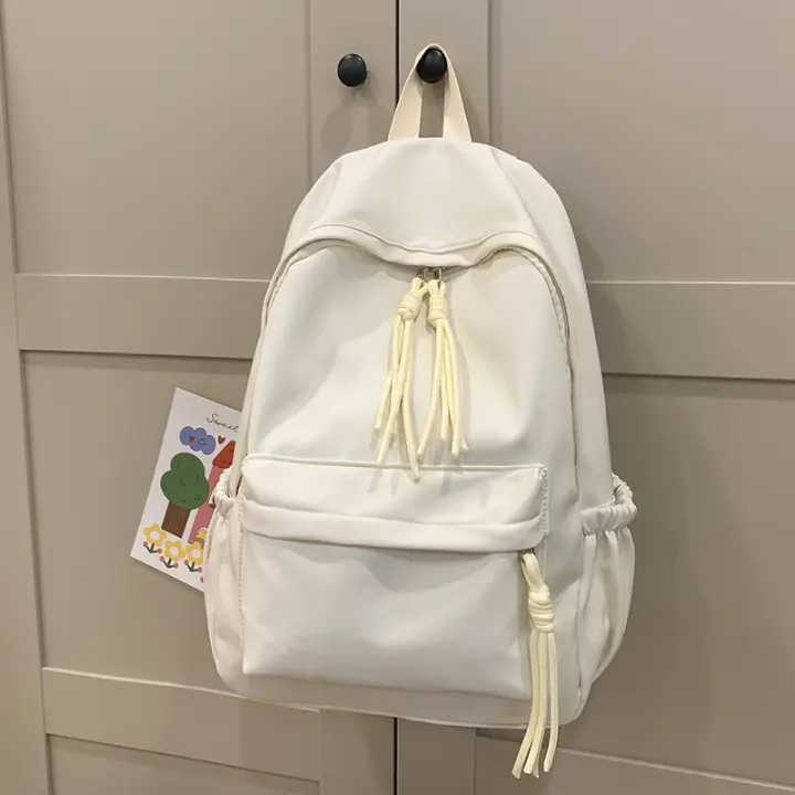 Mochila Escolar de Nylon Gran Capacidad, Diseño Sencillo para Hombres y Mujeres - 1