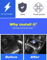 Cargador inalámbrico Qi de 15W para teléfono rápido Accesorios de modificación para Auto VW Golf 7 MK7 normales productos de peligro fabricados en China - details 1