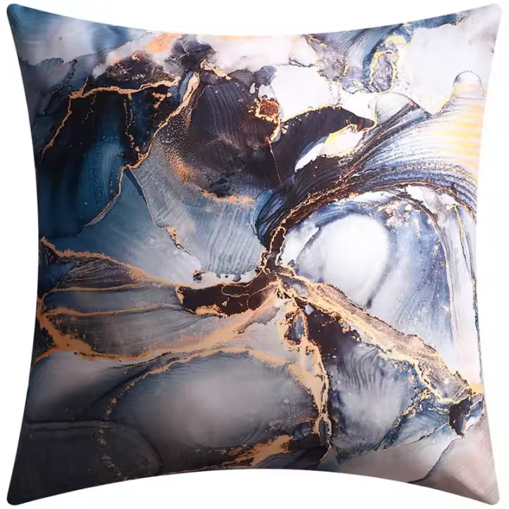 Funda de almohada nórdica con estampado de flores, cubierta de cojín de doble cara para sofá, sala de estar, oficina, 45cm, decoración del hogar - 1