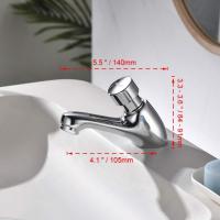 Grifo de Lavabo Temporizado para Baño de Cocina Pública, Cierre Automático, Ahorro de Agua, Cromo - details 1