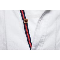 Camisa delgada de primavera y verano, camisa de manga larga de color sólido de negocios de moda para hombres de estilo japonés informal de algodón y lino para hombres (talla de EE. UU.) - details 7