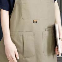 Delantal de cocina resistente al viento para ropa de trabajo, delantal de barbacoa de poliéster ajustable con diseño de herramientas multibolsillos, delantal de cocina a prueba de aceite - details 3